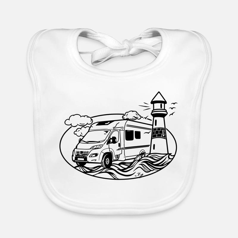Wohnmobil am Meer  Baby Bio-Lätzchen