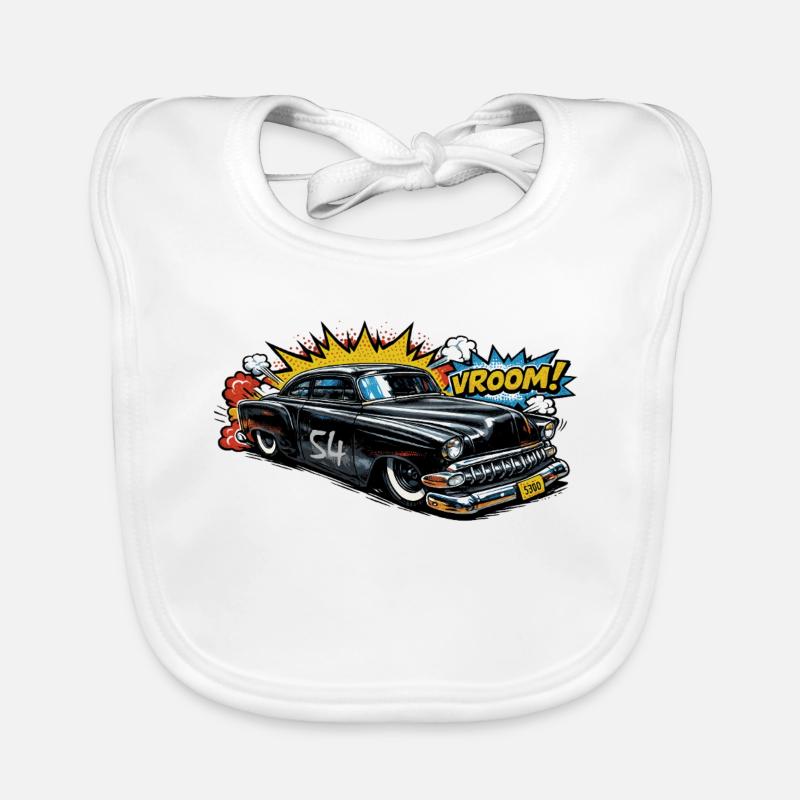 Chevy Bel Air 1954 - American Dream Hot Rod Comic Baby Bio-Lätzchen