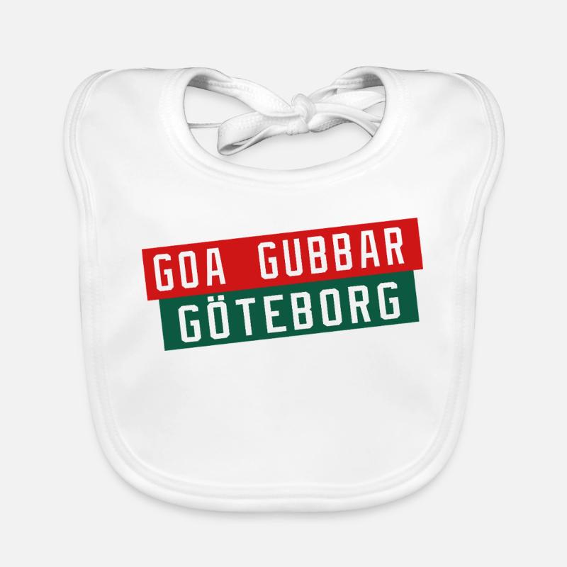 Göteborg Goa Gubbar - Baby Bio-Lätzchen - Weiß