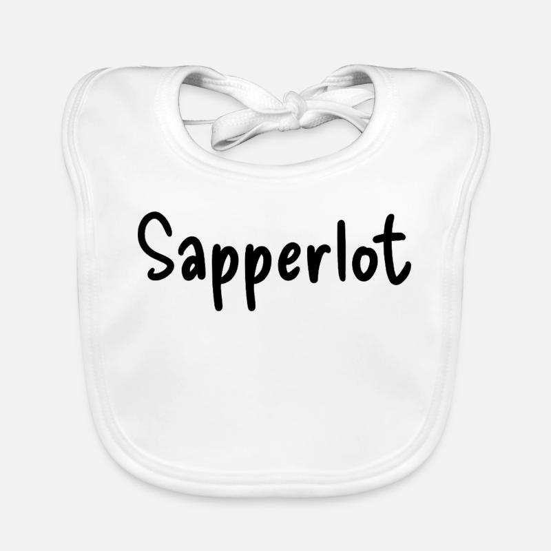 Sapperlot - Baby Bio-Lätzchen - Weiß