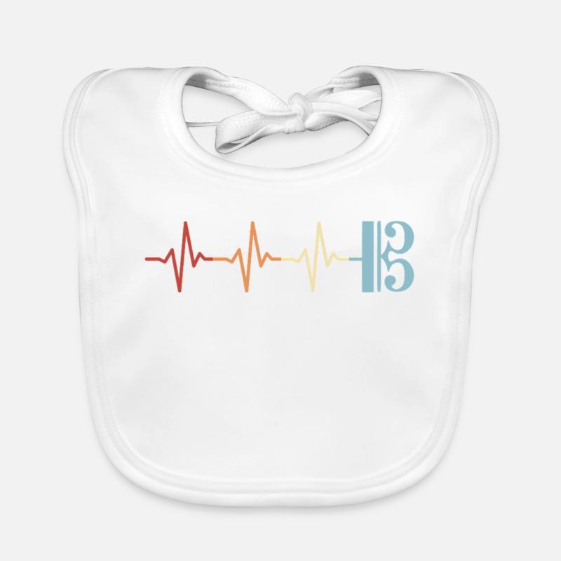 Alto clef, viola, viola, heartbeat Organic Baby Bibs