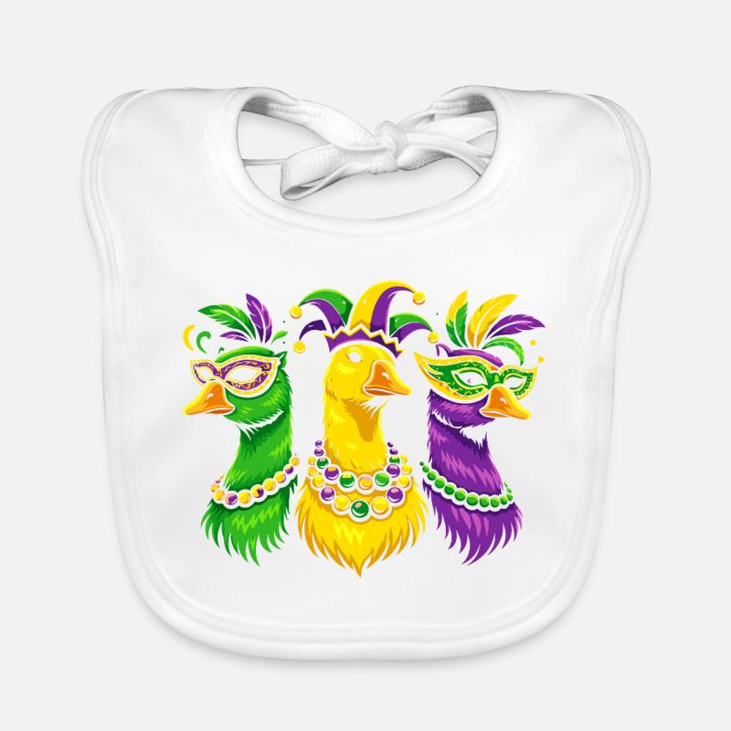 Trio de carnaval d’oiseaux masqués Bavoir bio Bébé