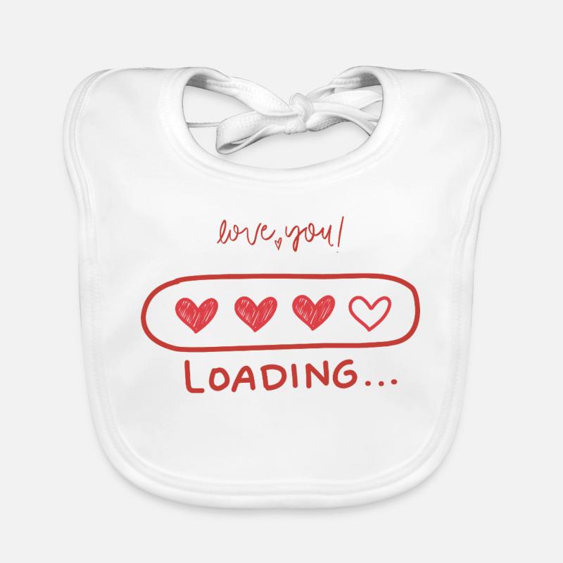Herz-Loading Liebe Baby Bio-Lätzchen