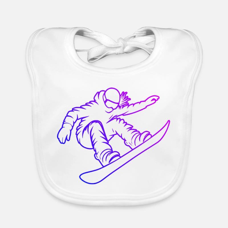 Conception compacte de snowboard pour snowboard Bavoir bio Bébé