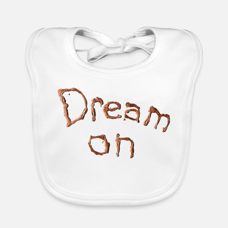 Dream on Copper Artwork Organic Baby Bibs