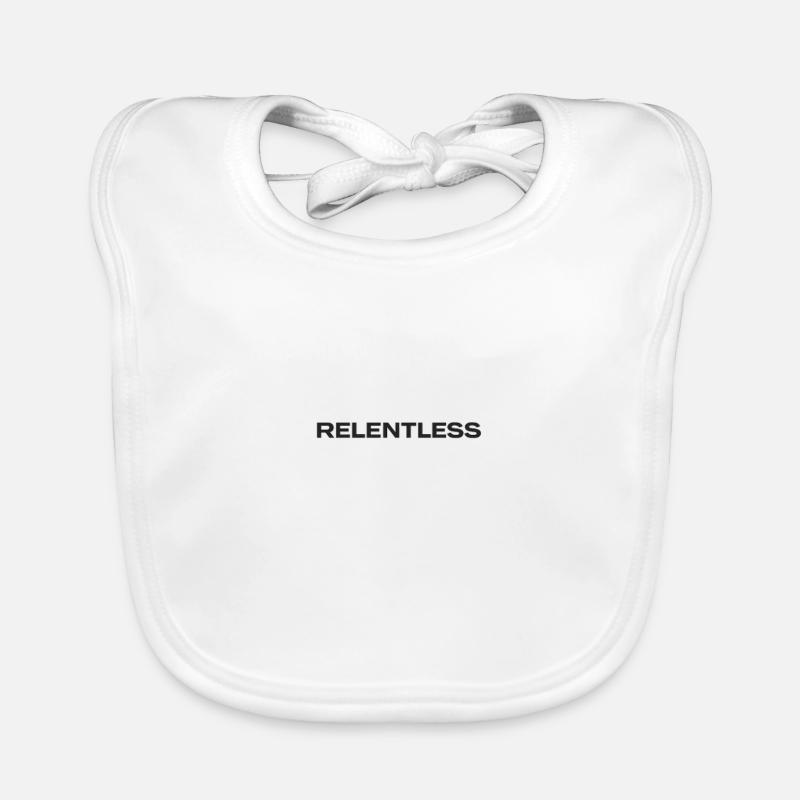 Unermüdliche Typografie Starkes Textdesign Baby Bio-Lätzchen