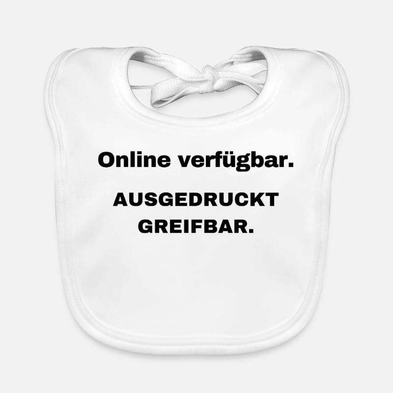 Available online. Printed tangible. Organic Baby Bibs