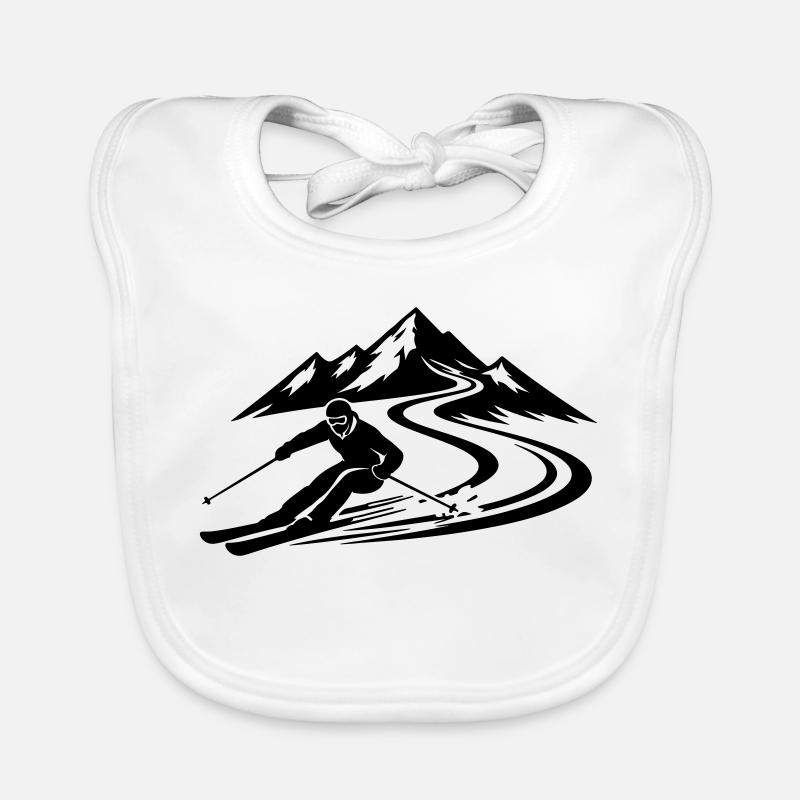 Ski Berge Piste Baby Bio-Lätzchen