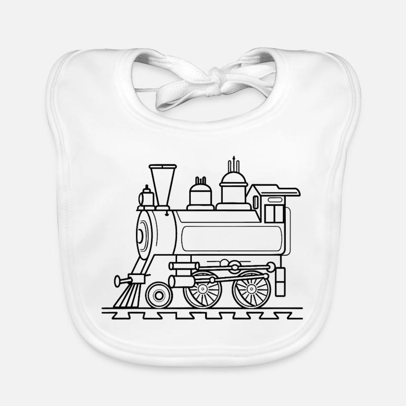 Eisenbahn Comic Stil Baby Bio-Lätzchen