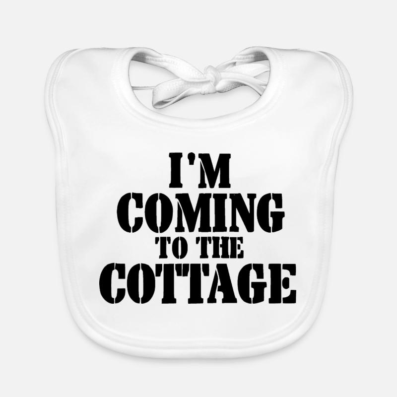 J’arrive au cottage - noir Bavoir bio Bébé