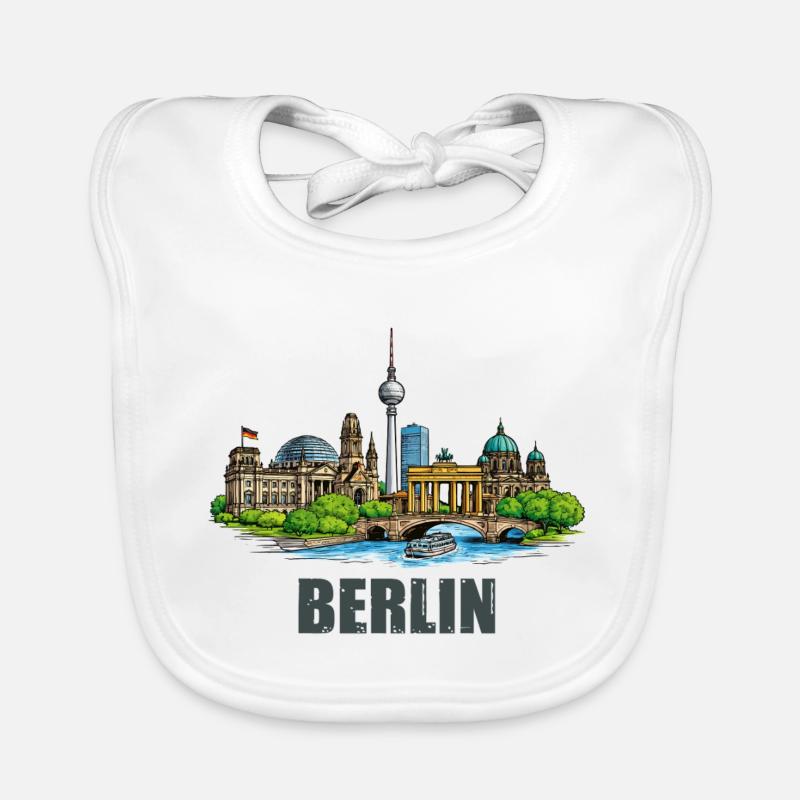 Skyline de Berlin Bavoir bio Bébé