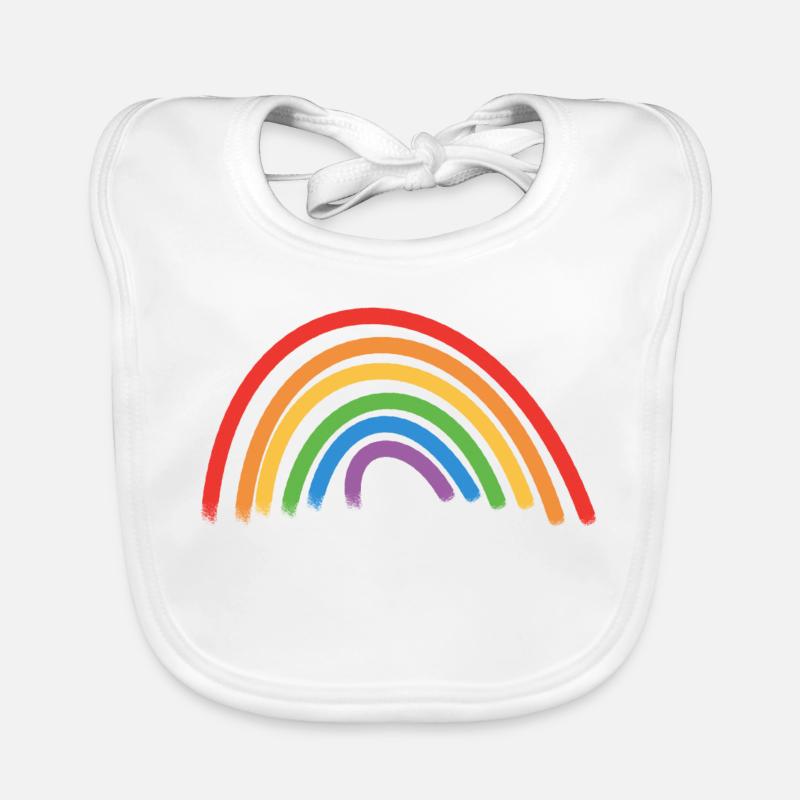 Regenbogen Geschenkidee Baby Bio-Lätzchen