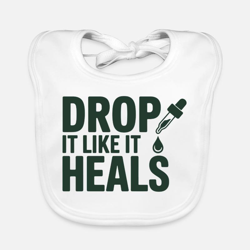 Homeopathy Drop It Like It Heals Professional  Organic Baby Bibs