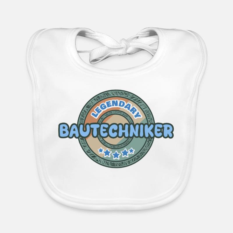 Geschenkidee Bautechniker Baby Bio-Lätzchen