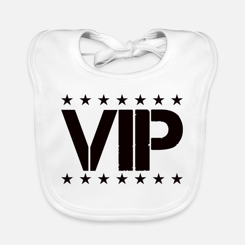 VIP-Logo mit Sternenrahmen Baby Bio-Lätzchen