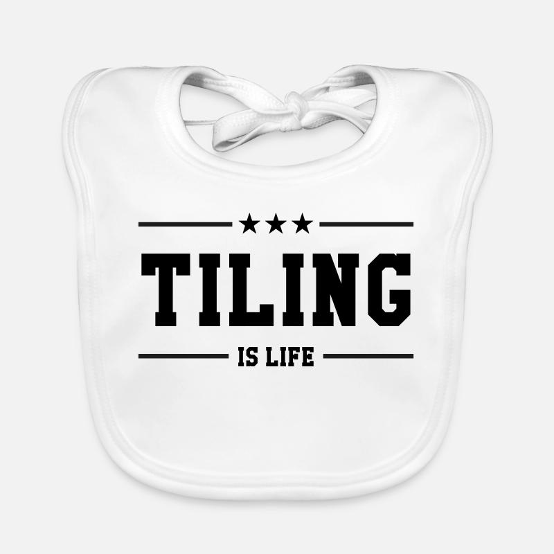 Tiling is life Organic Baby Bibs