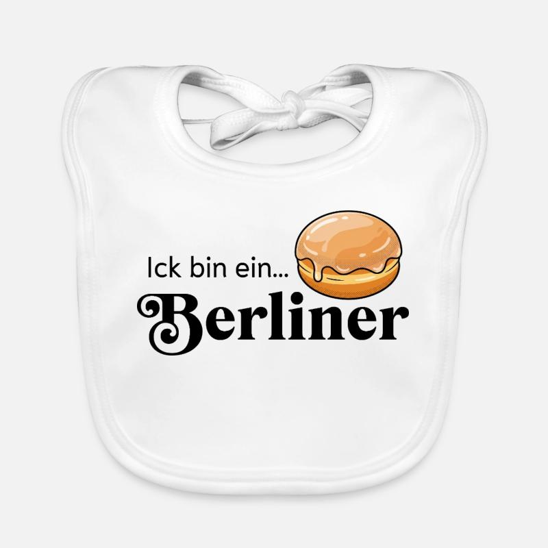 Ick bin ein Berliner Statement Kult Kostüm Baby Bio-Lätzchen