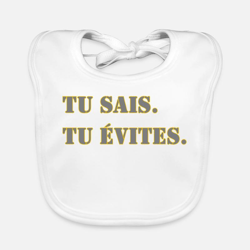 TU SAIS. TU ÉVITES. Bavoir bio Bébé