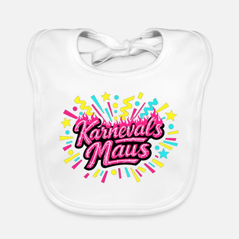 Souris de Carnaval - Cadeau de Carnaval Bavoir bio Bébé