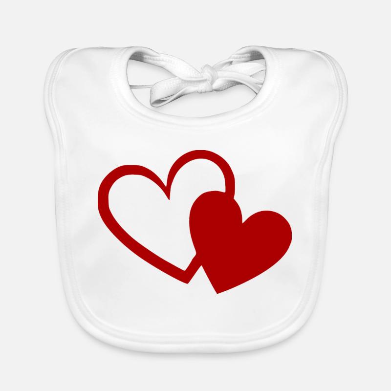 Valentinstag Herz rot Geschenk Valentinstag Baby Bio-Lätzchen