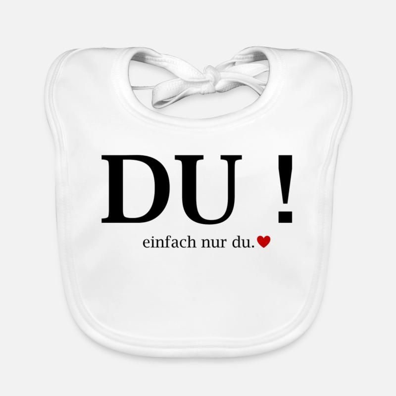 Du! Einfach Nur Du Herz Baby Bio-Lätzchen