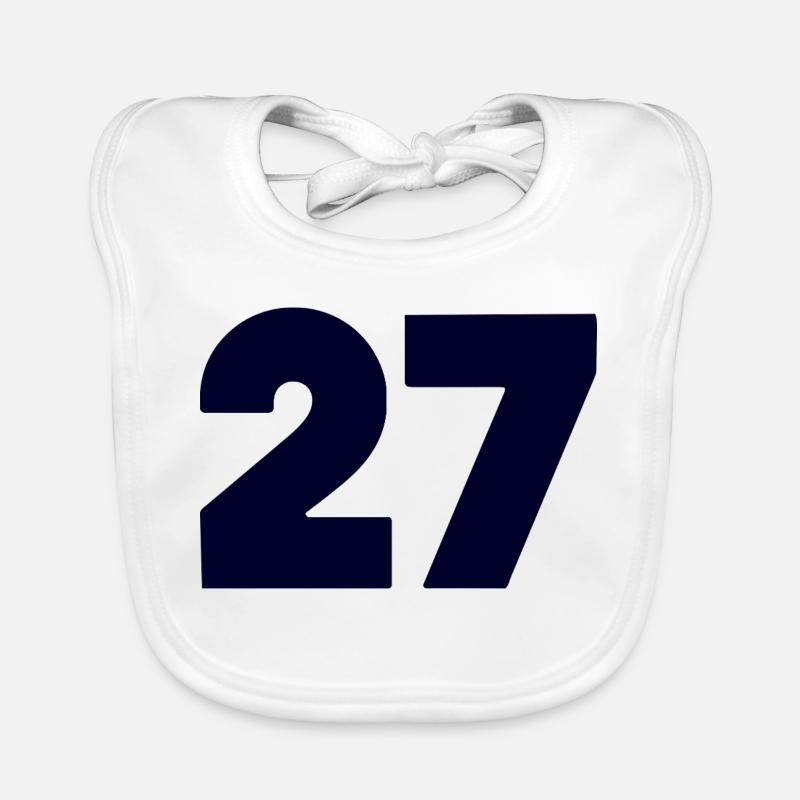 Bold 27 Numeric Emblem Organic Baby Bibs