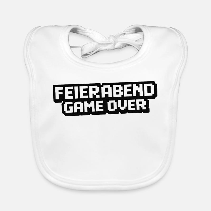 Feierabend Gameover Pixel Style Bavoir bio Bébé