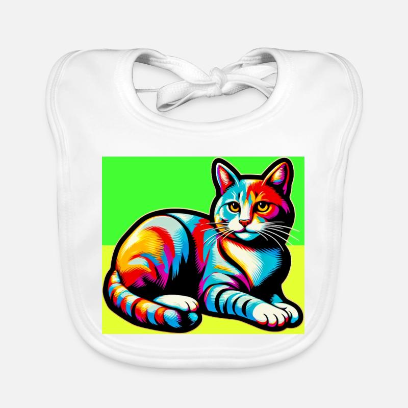 chat Bavoir bio Bébé