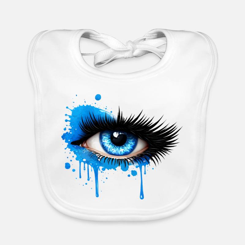 Œil bleu dans le style graffiti Bavoir bio Bébé