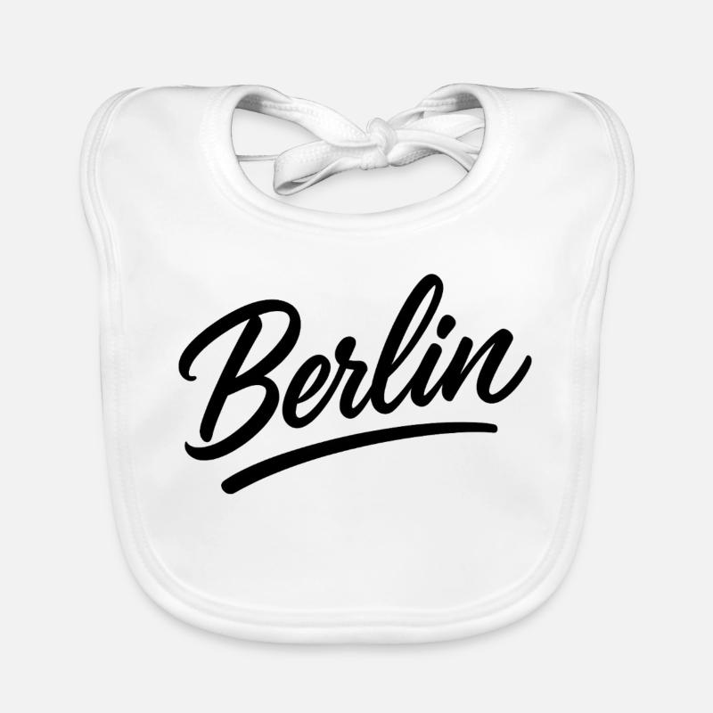 Berlin Schriftzug im Script-Stil Baby Bio-Lätzchen
