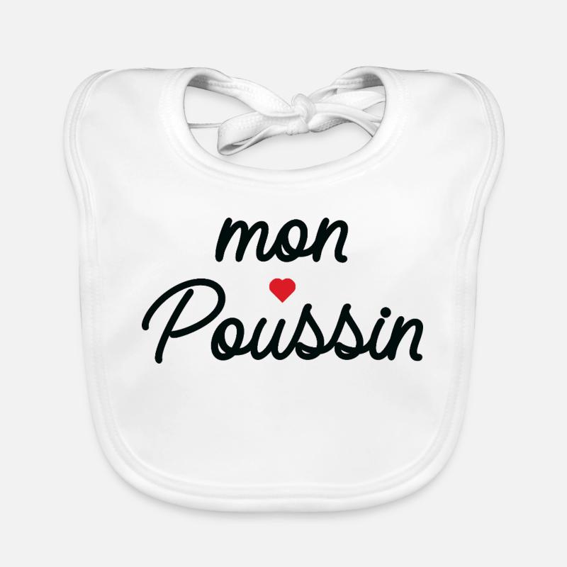Mon Coeur Coussin Script Bavoir bio Bébé