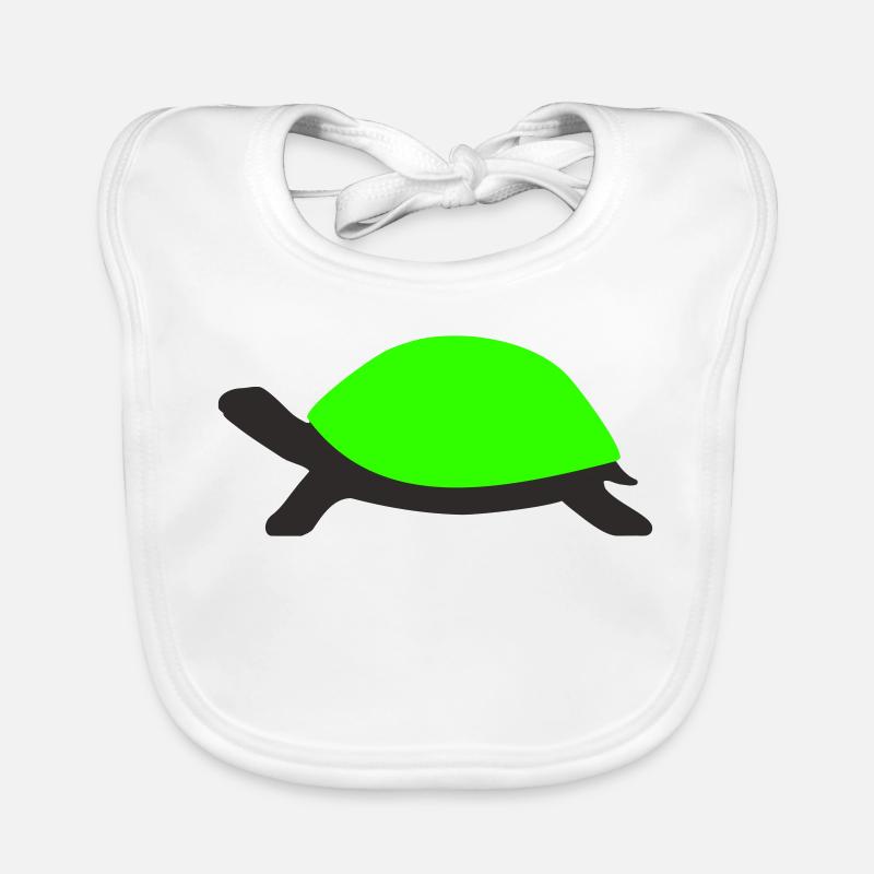 Tortue dessinée Bavoir bio Bébé