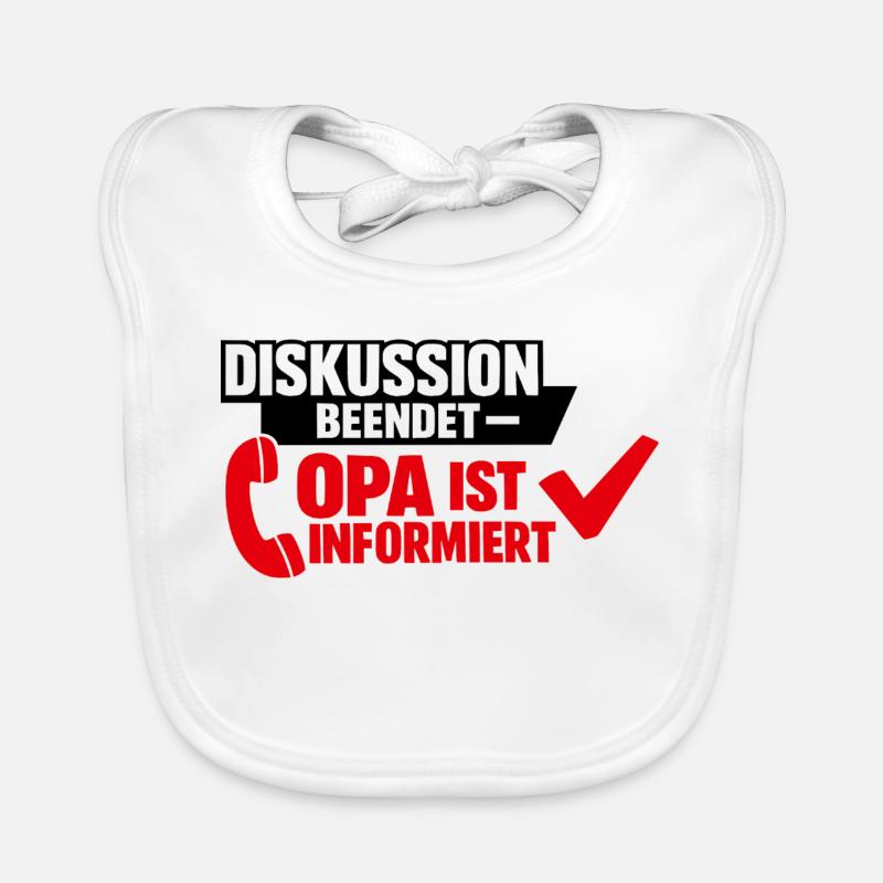 Diskussion beendet Opa informiert Baby Bio-Lätzchen