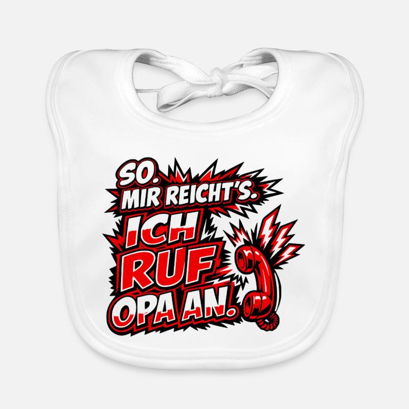 Ich Ruf An! Explosives Rot-Black Design Baby Bio-Lätzchen
