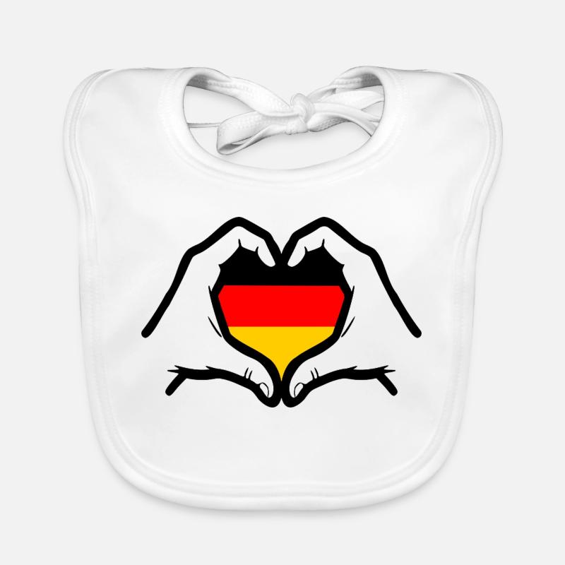 Love Germany Symbols Organic Baby Bibs