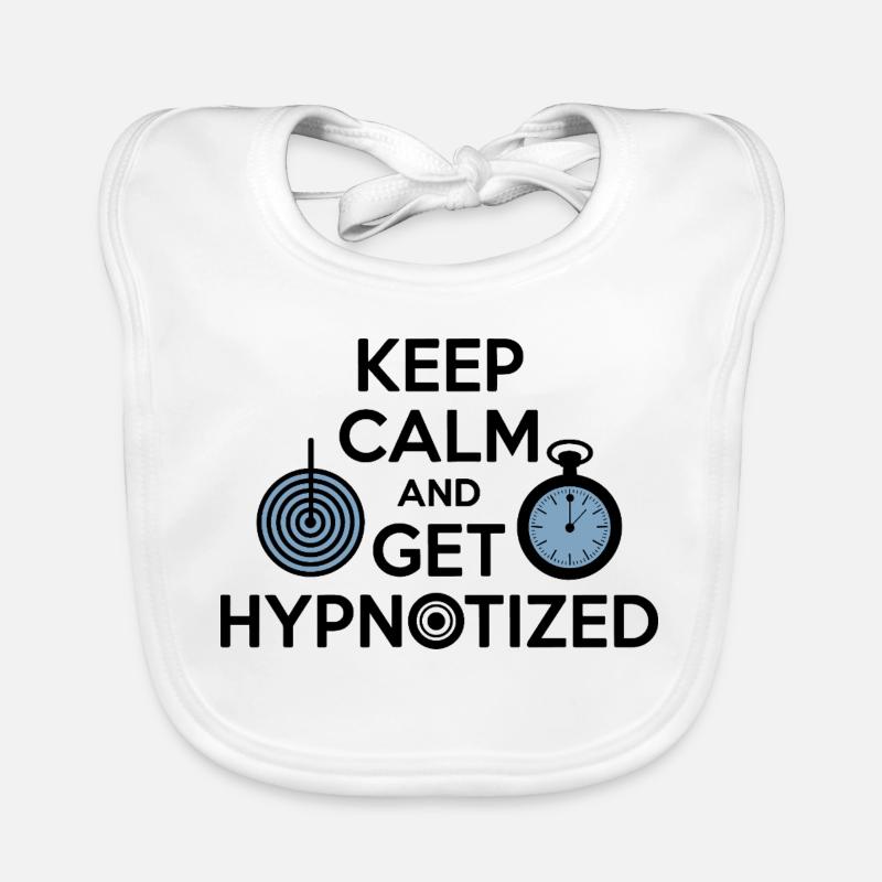 Hypnotist Keep Calm Get Hypnotized Professional  Organic Baby Bibs