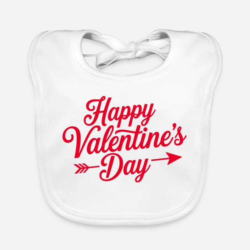 Scénario de la Saint-Valentin Flèche en Cœur Bavoir bio Bébé