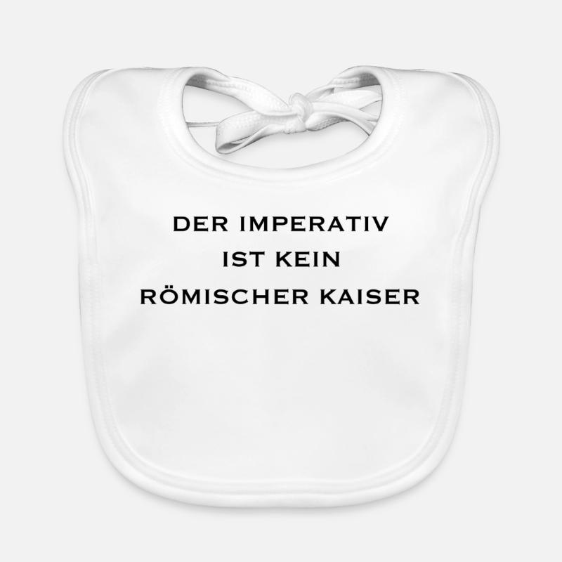 Grammatik Witz - Baby Bio-Lätzchen - Weiß