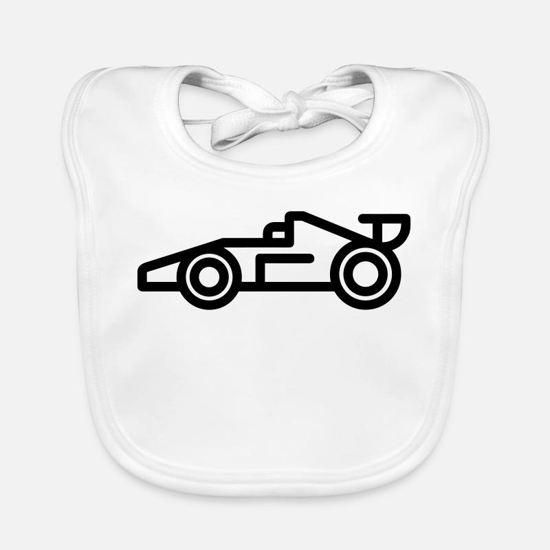 voiture de course Bavoir bio Bébé