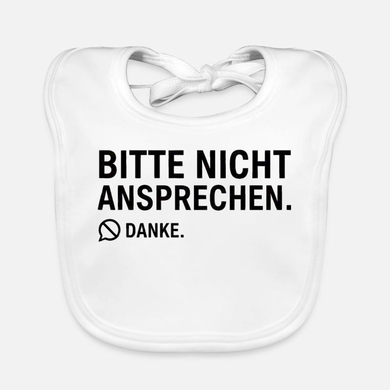 Bitte nicht ansprechen. Danke. | Introvertiert Baby Bio-Lätzchen