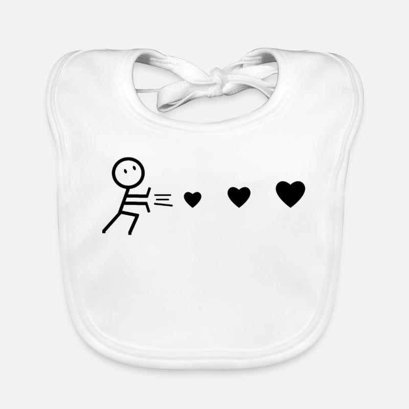 Herzenswerfender Schwarzer Mann Baby Bio-Lätzchen