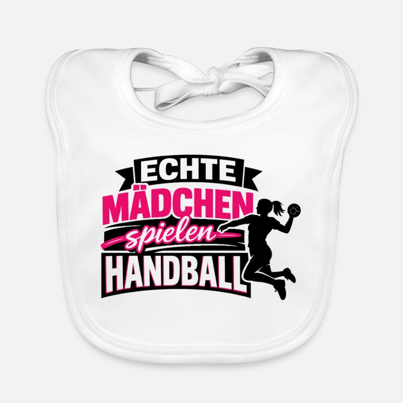 handball mädchen geburtstag geschenkidee Baby Bio-Lätzchen