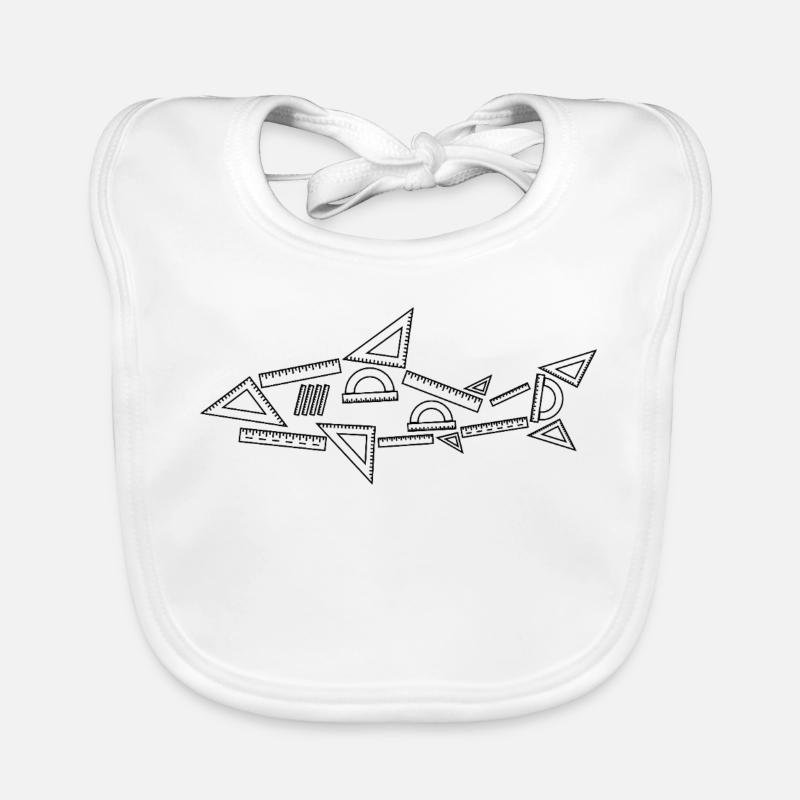 Math Shark Organic Baby Bibs