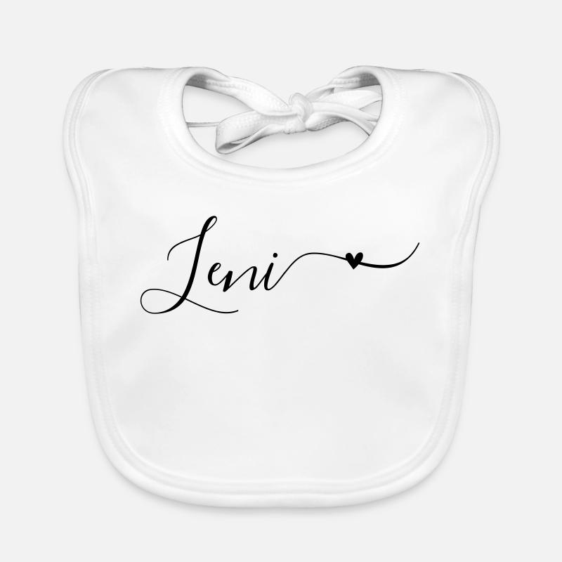 Leni Prénom Décoratif Bavoir bio Bébé