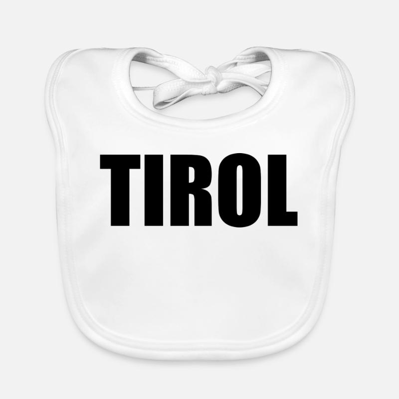 TIROL Logo schwarz Baby Bio-Lätzchen