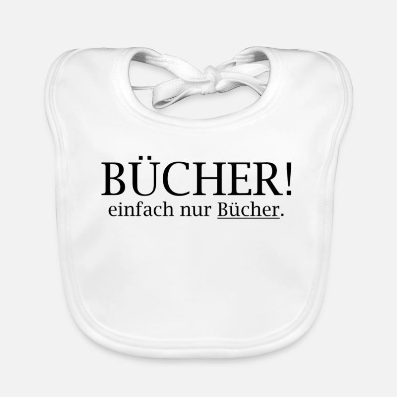 Bücher-Statement: Einfach Nur Bücher Baby Bio-Lätzchen