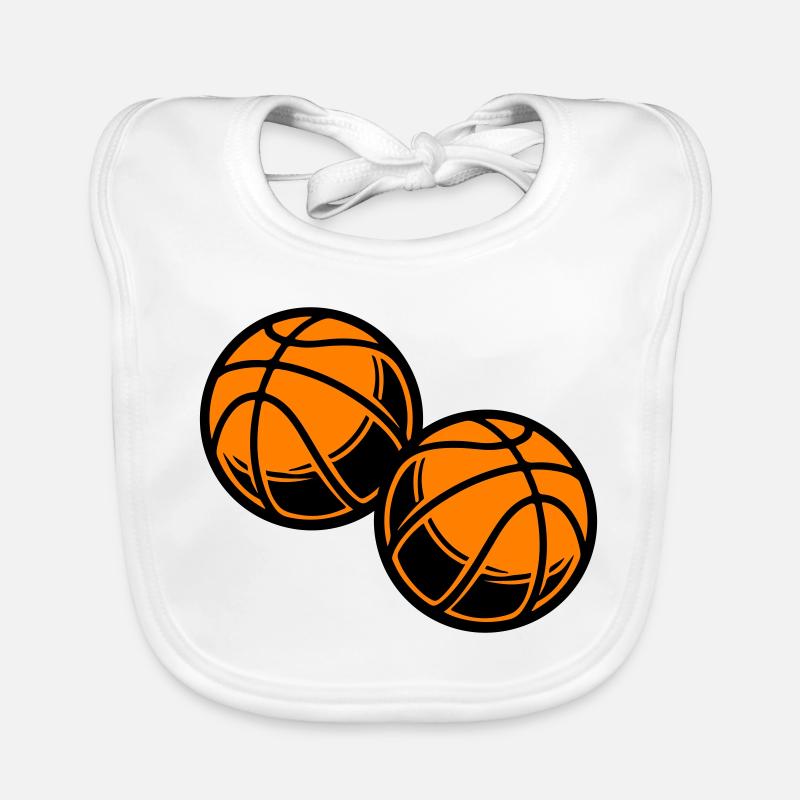 Basketball Symbol Team Organic Baby Bibs