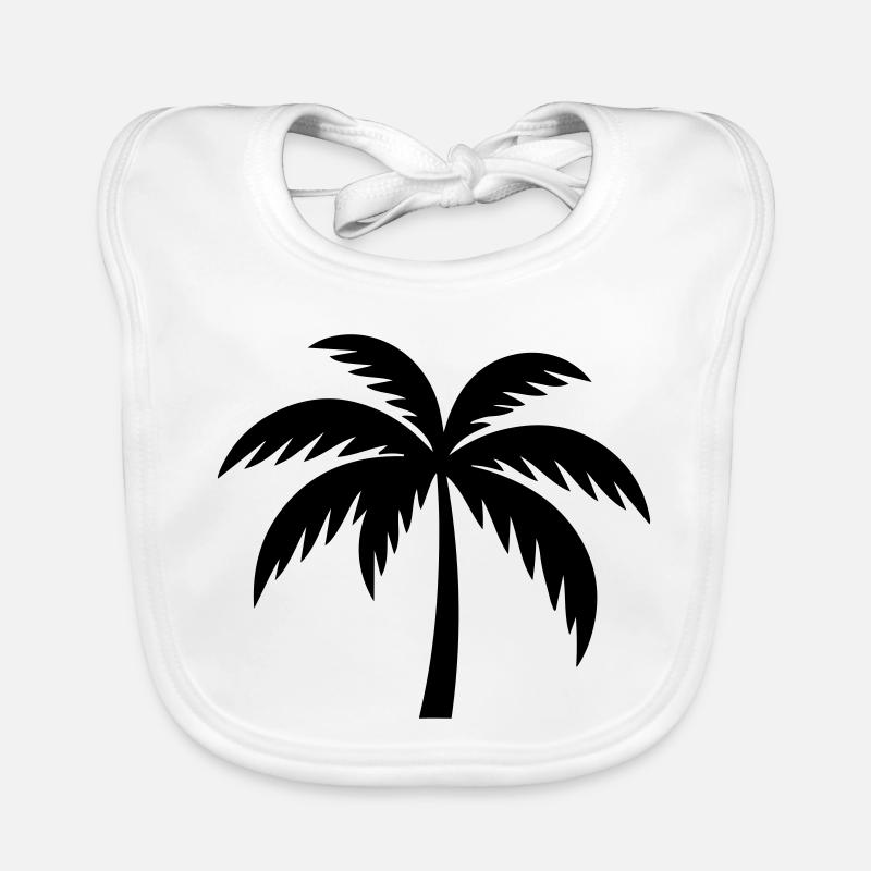 Palm Tree Silhouette Organic Baby Bibs