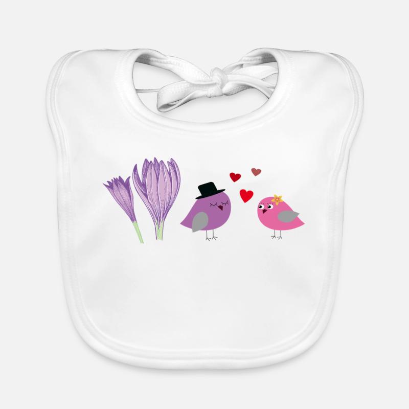 birds in love Organic Baby Bibs