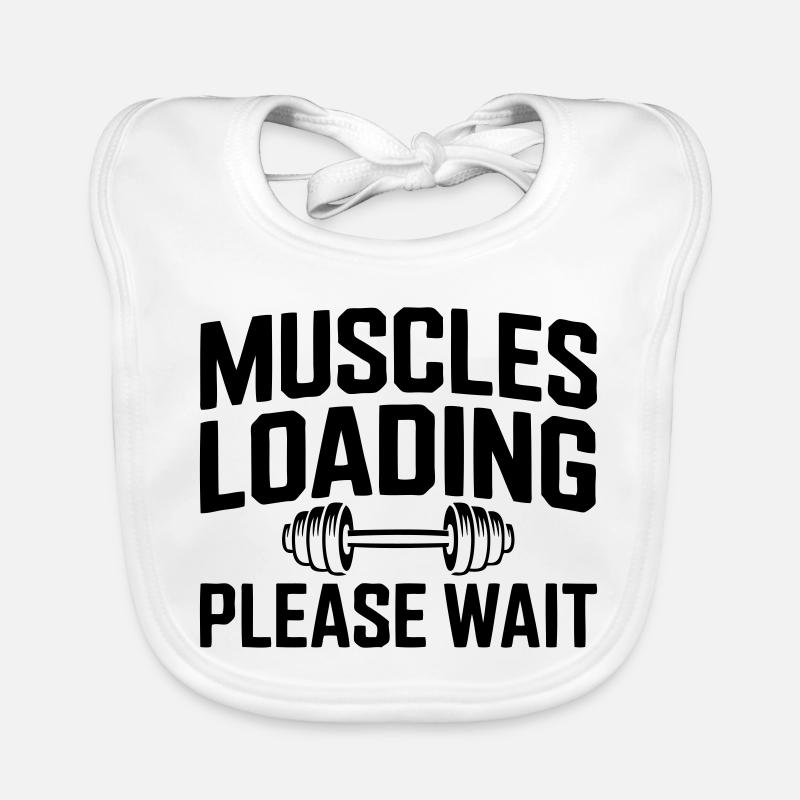 Muskelaufbau: Muscles Loading Baby Bio-Lätzchen